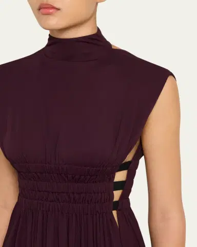 Alaïa Mock-Neck Waist-Cutout Jersey Backless Mini Dress | Thumbnail 13 Alaïa Mock-Neck Waist-Cutout Jersey Backless Mini Dress | Thumbnail 13