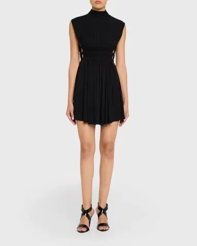 Alaïa Mock-Neck Waist-Cutout Jersey Backless Mini Dress | Thumbnail 6 Alaïa Mock-Neck Waist-Cutout Jersey Backless Mini Dress | Thumbnail 6