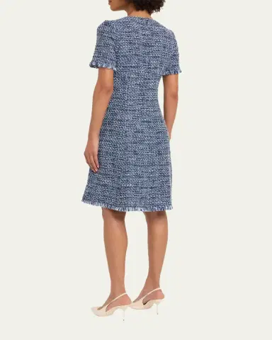 Rickie Freeman for Teri Jon Floral Tweed Short-Sleeve Dress | Thumbnail 3 Rickie Freeman for Teri Jon Floral Tweed Short-Sleeve Dress | Thumbnail 3