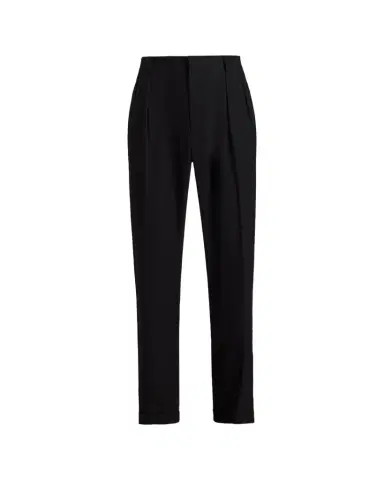 Ralph Lauren Purple Label Men's Silk and Linen Straight-Leg Pleated Trousers | Thumbnail 1 Ralph Lauren Purple Label Men's Silk and Linen Straight-Leg Pleated Trousers | Thumbnail 1