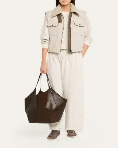 Brunello Cucinelli Sheer-Sleeve Sweatshirt | Thumbnail 2 Brunello Cucinelli Sheer-Sleeve Sweatshirt | Thumbnail 2