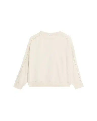 Brunello Cucinelli Sheer-Sleeve Sweatshirt | Thumbnail 1 Brunello Cucinelli Sheer-Sleeve Sweatshirt | Thumbnail 1