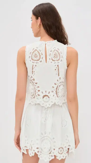 Hunter Bell Francesca Top White | Thumbnail 3 Hunter Bell Francesca Top White | Thumbnail 3