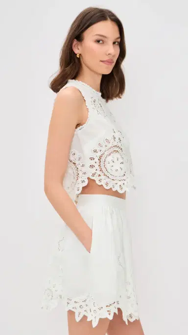 Hunter Bell Francesca Top White | Thumbnail 4 Hunter Bell Francesca Top White | Thumbnail 4