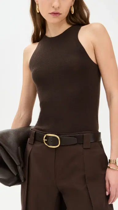 Madewell Oval Buckle Belt Coffee Bean M | Thumbnail 3 Madewell Oval Buckle Belt Coffee Bean M | Thumbnail 3