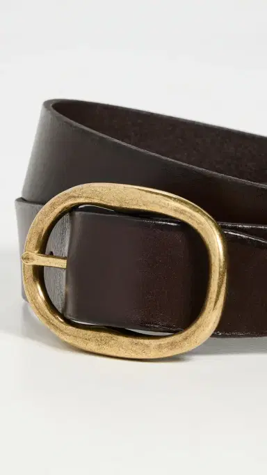 Madewell Oval Buckle Belt Coffee Bean M | Thumbnail 5 Madewell Oval Buckle Belt Coffee Bean M | Thumbnail 5