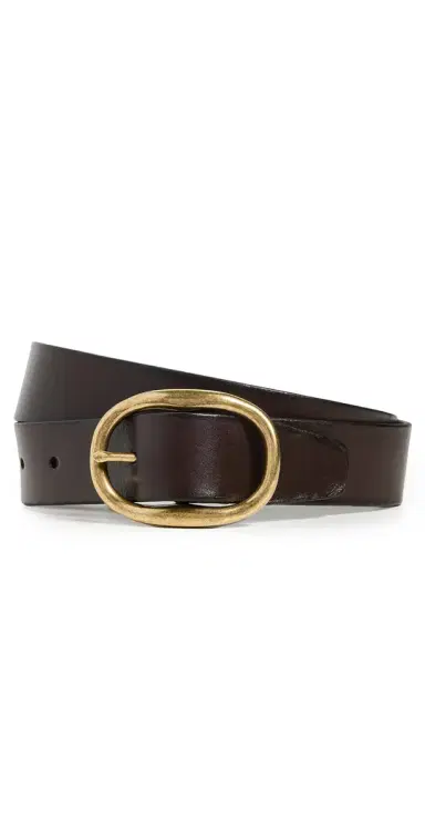 Madewell Oval Buckle Belt Coffee Bean M | Thumbnail 1 Madewell Oval Buckle Belt Coffee Bean M | Thumbnail 1