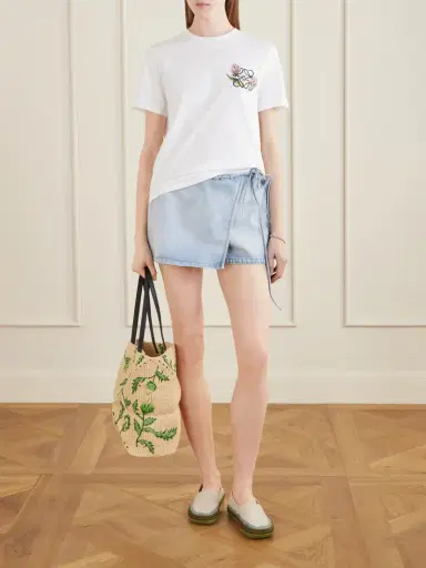 Loewe + Paula's Ibiza Puzzle Fold Leather-trimmed Raffia Tote Bag | Thumbnail 3 Loewe + Paula's Ibiza Puzzle Fold Leather-trimmed Raffia Tote Bag | Thumbnail 3