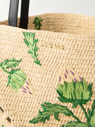 Loewe + Paula's Ibiza Puzzle Fold Leather-trimmed Raffia Tote Bag | Thumbnail 5 Loewe + Paula's Ibiza Puzzle Fold Leather-trimmed Raffia Tote Bag | Thumbnail 5