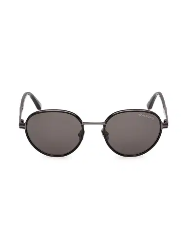 Tom Ford Men's Jet 51MM Round Sunglasses - Black | Thumbnail 2 Tom Ford Men's Jet 51MM Round Sunglasses - Black | Thumbnail 2