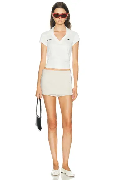 Courrèges Sports Cropped Polo Top | Thumbnail 4 Courrèges Sports Cropped Polo Top | Thumbnail 4