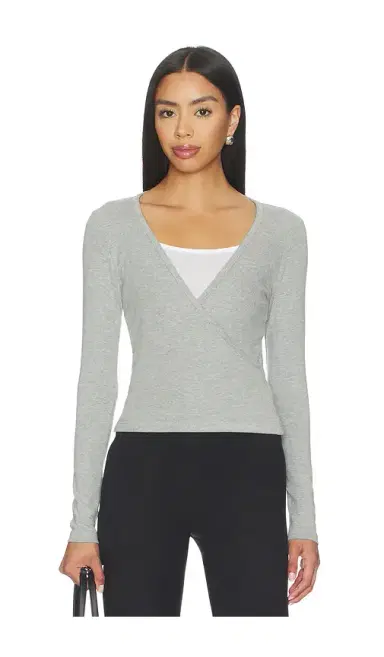 DONNI. The Baby Rib Criss Cross Long Sleeve | Thumbnail 1 DONNI. The Baby Rib Criss Cross Long Sleeve | Thumbnail 1
