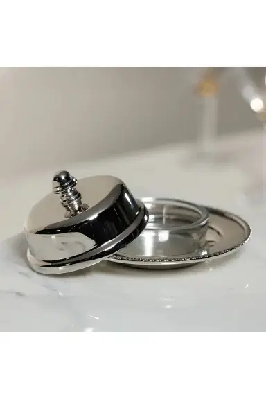 The Favorites Parisian Butter Dish With Cover And Glass Nickel | Thumbnail 5 The Favorites Parisian Butter Dish With Cover And Glass Nickel | Thumbnail 5