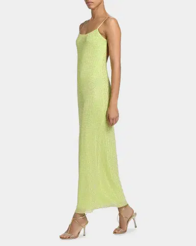 AREA Crystal Hotfix Mesh Backless Maxi Dress | Thumbnail 12 AREA Crystal Hotfix Mesh Backless Maxi Dress | Thumbnail 12