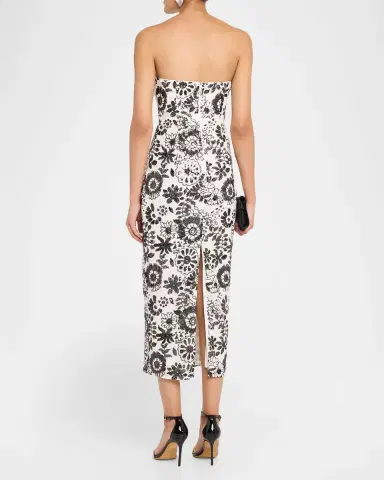 Ramy Brook Bonnie Strapless Floral Sequin Column Midi Dress | Thumbnail 3 Ramy Brook Bonnie Strapless Floral Sequin Column Midi Dress | Thumbnail 3