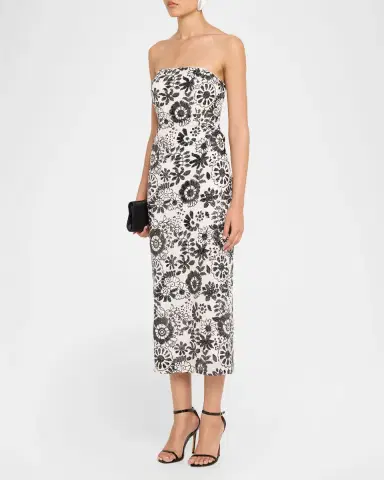 Ramy Brook Bonnie Strapless Floral Sequin Column Midi Dress | Thumbnail 4 Ramy Brook Bonnie Strapless Floral Sequin Column Midi Dress | Thumbnail 4