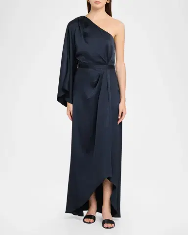 Ramy Brook Opal One-Shoulder High-Low Gown | Thumbnail 2 Ramy Brook Opal One-Shoulder High-Low Gown | Thumbnail 2