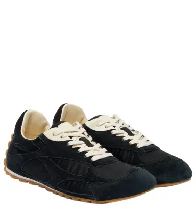 Bottega Veneta Orbit Flash suede-trimmed sneakers | Thumbnail 1 Bottega Veneta Orbit Flash suede-trimmed sneakers | Thumbnail 1