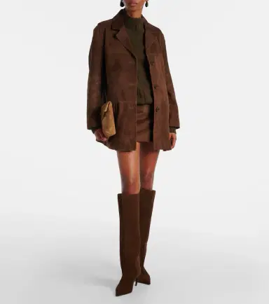 Nour Hammour Voltia suede jacket | Thumbnail 4 Nour Hammour Voltia suede jacket | Thumbnail 4