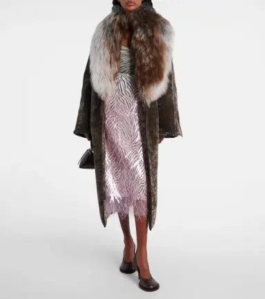 Jacques Wei Shearling-trimmed coat | Thumbnail 2 Jacques Wei Shearling-trimmed coat | Thumbnail 2