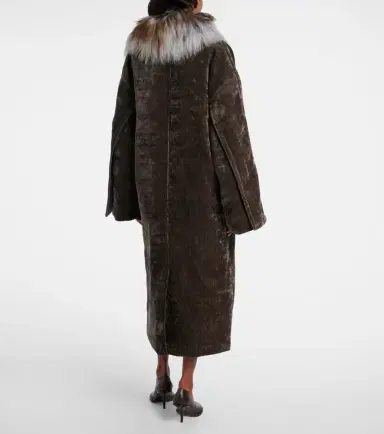 Jacques Wei Shearling-trimmed coat | Thumbnail 4 Jacques Wei Shearling-trimmed coat | Thumbnail 4
