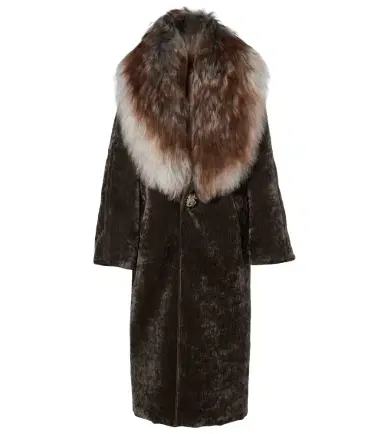 Jacques Wei Shearling-trimmed coat | Thumbnail 1 Jacques Wei Shearling-trimmed coat | Thumbnail 1