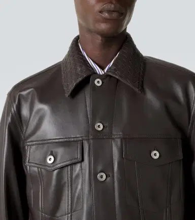 Bottega Veneta Intrecciato leather jacket | Thumbnail 4 Bottega Veneta Intrecciato leather jacket | Thumbnail 4