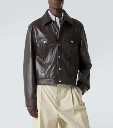 Bottega Veneta Intrecciato leather jacket | Thumbnail 5 Bottega Veneta Intrecciato leather jacket | Thumbnail 5