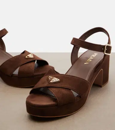 Prada Suede platform sandals | Thumbnail 2 Prada Suede platform sandals | Thumbnail 2
