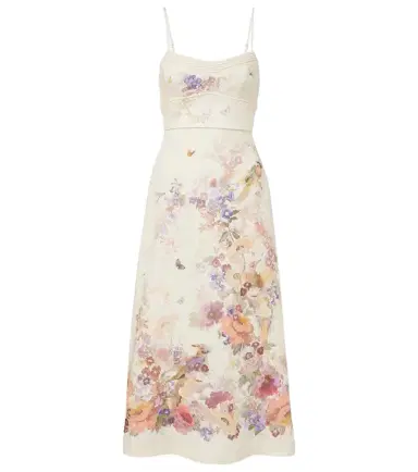 Zimmermann Alchemy floral linen midi dress | Thumbnail 1 Zimmermann Alchemy floral linen midi dress | Thumbnail 1