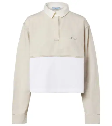 Prada Cotton and linen polo shirt | Thumbnail 1 Prada Cotton and linen polo shirt | Thumbnail 1