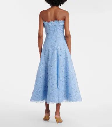 Costarellos Anessa embroidered organza cocktail dress | Thumbnail 4 Costarellos Anessa embroidered organza cocktail dress | Thumbnail 4
