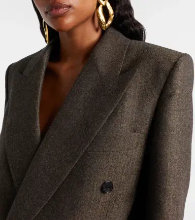 Saint Laurent Herringbone double-breasted wool blazer | Thumbnail 3 Saint Laurent Herringbone double-breasted wool blazer | Thumbnail 3