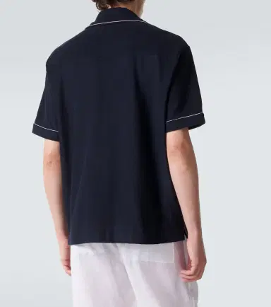 Ralph Lauren Purple Label Embroidered cotton and silk terry shirt | Thumbnail 3 Ralph Lauren Purple Label Embroidered cotton and silk terry shirt | Thumbnail 3