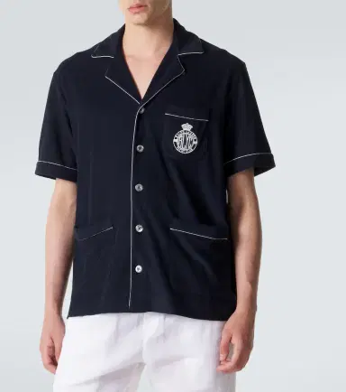 Ralph Lauren Purple Label Embroidered cotton and silk terry shirt | Thumbnail 5 Ralph Lauren Purple Label Embroidered cotton and silk terry shirt | Thumbnail 5
