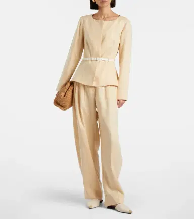 Posse Rio pleated linen barrel-leg pants | Thumbnail 6 Posse Rio pleated linen barrel-leg pants | Thumbnail 6