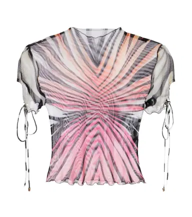 Roberto Cavalli Printed mesh top | Thumbnail 1 Roberto Cavalli Printed mesh top | Thumbnail 1
