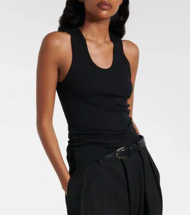 Wardrobe.NYC Wardrobe. NYC Ribbed-knit cotton jersey tank top | Thumbnail 4 Wardrobe.NYC Wardrobe. NYC Ribbed-knit cotton jersey tank top | Thumbnail 4