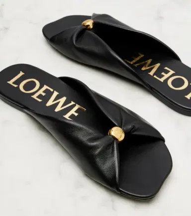 Loewe Paula's Ibiza Pebble leather slides | Thumbnail 4 Loewe Paula's Ibiza Pebble leather slides | Thumbnail 4