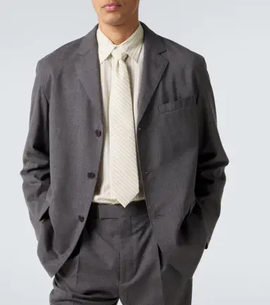 Auralee Striped wool tie | Thumbnail 3 Auralee Striped wool tie | Thumbnail 3