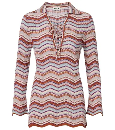 Rixo Brody chevron cotton top | Thumbnail 1 Rixo Brody chevron cotton top | Thumbnail 1