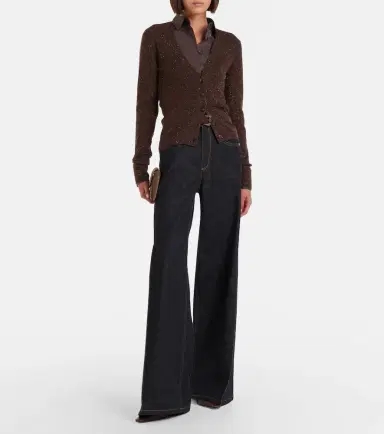 Brunello Cucinelli Ribbed-knit cashmere-blend cardigan | Thumbnail 3 Brunello Cucinelli Ribbed-knit cashmere-blend cardigan | Thumbnail 3