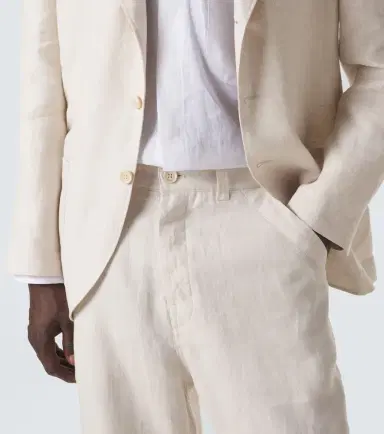 Brunello Cucinelli Linen straight pants | Thumbnail 2 Brunello Cucinelli Linen straight pants | Thumbnail 2