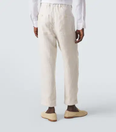 Brunello Cucinelli Linen straight pants | Thumbnail 3 Brunello Cucinelli Linen straight pants | Thumbnail 3