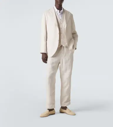 Brunello Cucinelli Linen straight pants | Thumbnail 5 Brunello Cucinelli Linen straight pants | Thumbnail 5