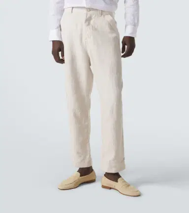 Brunello Cucinelli Linen straight pants | Thumbnail 6 Brunello Cucinelli Linen straight pants | Thumbnail 6