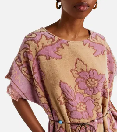 Zimmermann Aster floral fringed cotton terry midi dress | Thumbnail 2 Zimmermann Aster floral fringed cotton terry midi dress | Thumbnail 2