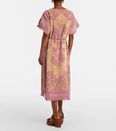 Zimmermann Aster floral fringed cotton terry midi dress | Thumbnail 3 Zimmermann Aster floral fringed cotton terry midi dress | Thumbnail 3