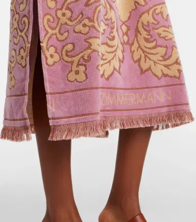 Zimmermann Aster floral fringed cotton terry midi dress | Thumbnail 4 Zimmermann Aster floral fringed cotton terry midi dress | Thumbnail 4