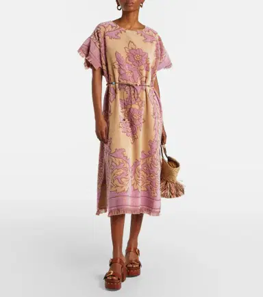 Zimmermann Aster floral fringed cotton terry midi dress | Thumbnail 5 Zimmermann Aster floral fringed cotton terry midi dress | Thumbnail 5